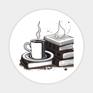 Books And Coffee Magnet